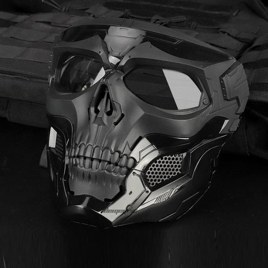 💀 60% RABATT JETZT! ✨ Schädel-Horror-Helm-Maske - Realistisches Design mit Sicherer Passform für Partys & Sammler 🎭🔥