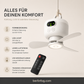 🌬️💡 50% RABATT! Auf wiederaufladbaren Deckenventilator mit LED – Kabellos, leise & dimmbar – Perfekt für Schlafzimmer, Balkon, Camping & Stromlose Räume ✨