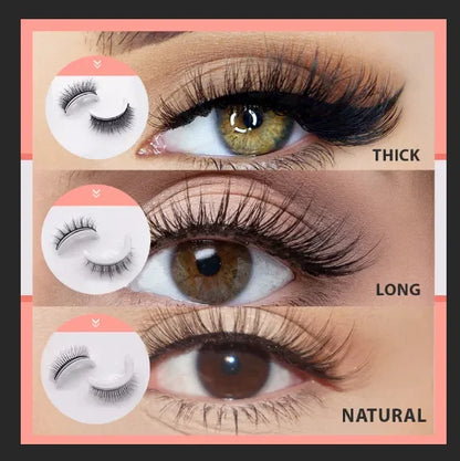 🥳 Kaufe eins, bekomme eins gratis ! 👁️✨ Wiederverwendbare selbstklebende Wimpern. Kein Kleber erforderlich, einfach aufdrücken. Mehrfach nutzbar & leicht abzunehmen 💕🌸