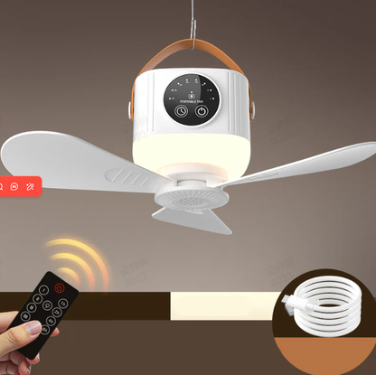 🌬️💡 50% RABATT! Auf wiederaufladbaren Deckenventilator mit LED – Kabellos, leise & dimmbar – Perfekt für Schlafzimmer, Balkon, Camping & Stromlose Räume ✨
