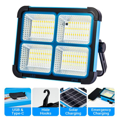 Solarbetriebene LED-Campingleuchte