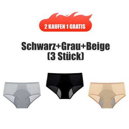🌸 KAUFE 2, ERHALTE 1 GRATIS! 🩲 Hoch taillierte auslaufsichere Höschen – Atmungsaktiv & weich – Ideal für leichte bis mittlere Tage – sicherer Tragekomfort ohne sichtbare Konturen 🌿