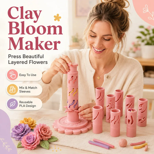 🌸 ZEITLICH BEGRENZT 50% RABATT! ✨ DIY Tonblumen-Formwerkzeug – Modulares Pressdesign, Kreatives Bastelset 🎨