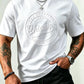 👕🔥 Herren-T-Shirt – strukturierter Aufdruck, reine Baumwolle, lockere Passform. 50% RABATT!