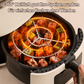 🥩Vertikaler Kebab-Grill für die Heißluftfritteuse + kostenlose hitzebeständige Handschuhe 🍤Kostenlose Handschuhe zum Schutz vor Verb