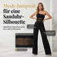 🔥Solange der Vorrat reicht 50 % Rabatt!🎉One-Shoulder Jumpsuit mit weitem Bein und Netzeinsatz