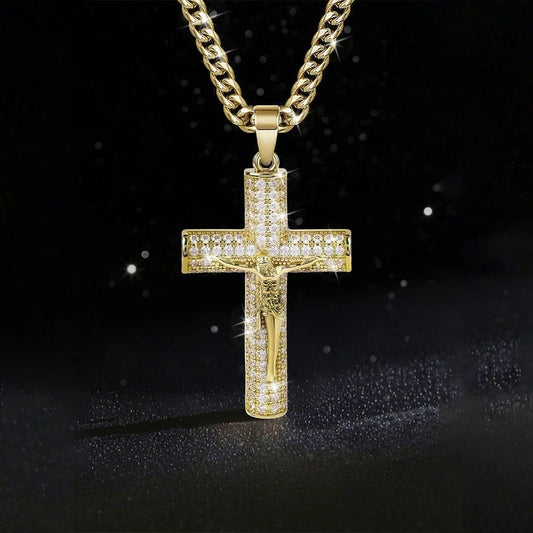 ✝️✨ 50% RABATT! Jesus-Kruzifix-Anhänger-Halskette – Zeitloser Glaube, elegantes Design & perfektes Geschenk 🎁