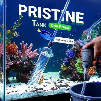 🐠 49% OFF LIMITED STOCK! ✨ Aquarium Vacuum Cleaner with Siphon - Gravel Filter & Flow Control for Effortless Water Change & Tank Maintenance 💦🌿