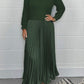 🏆Hot Sale-50% OFF🔥❤️‍🔥Women's Solid Color Long Sleeve Jumper & Pleated Bottom Dress
