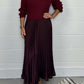 🏆Hot Sale-50% OFF🔥❤️‍🔥Women's Solid Color Long Sleeve Jumper & Pleated Bottom Dress