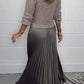 🏆Hot Sale-50% OFF🔥❤️‍🔥Women's Solid Color Long Sleeve Jumper & Pleated Bottom Dress