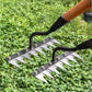 🌿 50% OFF NOW! 🧤 5/6/7/8 Unkrautrechen mit Gartenzähnen aus Karbonstahl – Langlebig, Ergonomischer Griff & Effizientes Jäten 🌱