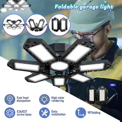 💡 50% RABATT! 🚗 Helle LED-Garagenleuchte mit Verformbaren Paneelen – 360° Verstellbar, Energieeffizient & Perfekt für Garage & Werkstatt 🔧