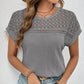 🍃 Gestrickte Mesh Short Sleeve Top