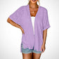 Sommer-Sonderangebot: 50% Rabatt!🌼Neue, stylische, fließende Kurzarm-Strickjacke (Modelljahr 2026)