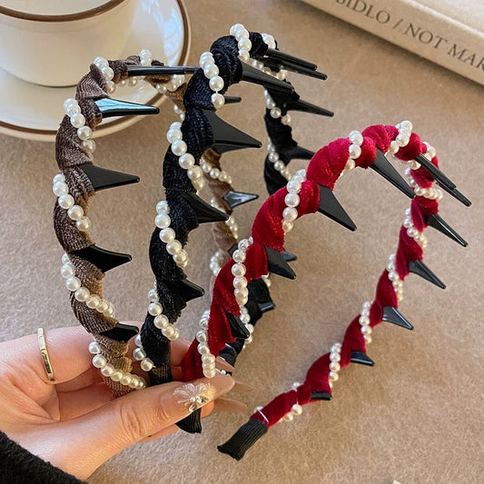 📢🌸Hot Sale🔥Vintage High Cranium Artificial Pearl Hairband（50% OFF）