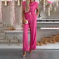 👗🌷Ärmelloser Damen-Jumpsuit mit Wasserfallausschnitt✨💖