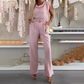 👗🌷Ärmelloser Damen-Jumpsuit mit Wasserfallausschnitt✨💖