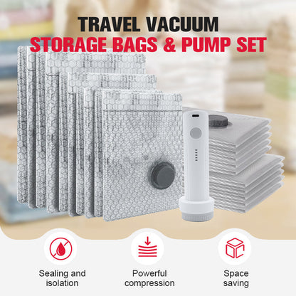 🔥 LAST DAY PROMOTION - 49%OFF 🔥 Travel Vacuum Storage Bags & Portable Pump Set