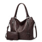 👜 LIMITIERTES ANGEBOT 50% RABATT! ✨ Kunstleder-Shopper Damen – Vielseitig, Praktische Fächer, Set mit Beutel 💼