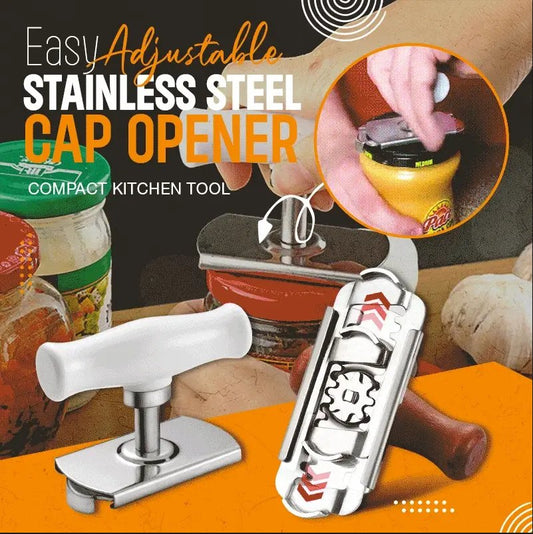 Easy-to-adjust stainless steel bottle opener - Flash sale: ends in 3 hours!