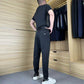 Men's Casual Sports Short Sleeve Long Pants Two-Piece Set