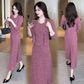 Women's Knitted Cardigan Vest and Skirt 3-Piece Set