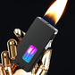 Wide Flame Butane Lighter with LED Window & Shake Ignition