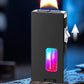 Wide Flame Butane Lighter with LED Window & Shake Ignition