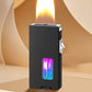 Wide Flame Butane Lighter with LED Window & Shake Ignition