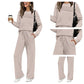 Women's Crew Neck Top & Drawstring Pants Set - Free Shipping