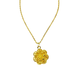 Elegant Gold Tone Flower Pendant Necklace