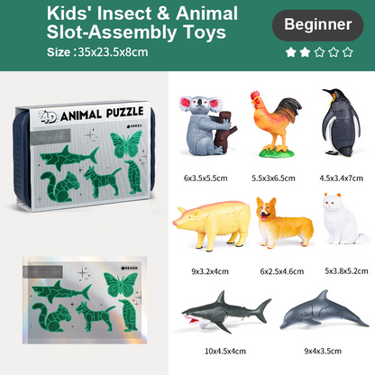 Kids' Insect & Animal Slot-Assembly Toys