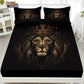 🦁 Lion Print Bedroom 3-Piece Bedding Set 💪
