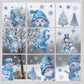 💖 50 % Rabatt!💖Weihnachtliche Glitzer-Fensteraufkleber 9-teilig