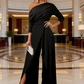 💎 50% RABATT! 💎 Eleganter einteiliger Overall mit einer Schulter für Damen – Fließende weite Beine, Wickelrock-Detail & hochwertiger atmungsaktiver Stoff