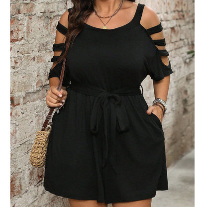 💎 -50% AUF SCHICKEN COLD-SHOULDER JUMPSUIT! 💎 Bindegürtel, Taschen & Atmungsaktiver Sommerstil