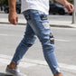👖🔥 Herren Jeans in Schwarz – Slim Fit mit Destroyed-Effekt, Moderner Streetstyle