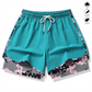 50 % RABATT AUF 2-IN-1-SPORTSHORTS! 🔥 Atmungsaktives Material, Camouflage-Futter & Taschen für Damen 🏃‍♀️✨