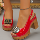 👡 50% RABATT! ✨ Elegante Peep-Toe-Sandalen mit Schnallenabsatz – Stilvoll, Bequem & Perfekt Für Jeden Anlass 🌸