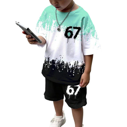 Jungen-3D-Print-T-Shirt- & Shorts-Set📦Kostenloser Versand🔥