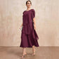 👗 60% RABATT! ✨ Elegantes Kleid mit Lagenlook & Flatterärmeln – Bezauberndes Design, Fließender Stoff & Perfekt Für Besondere Anlässe 🌸