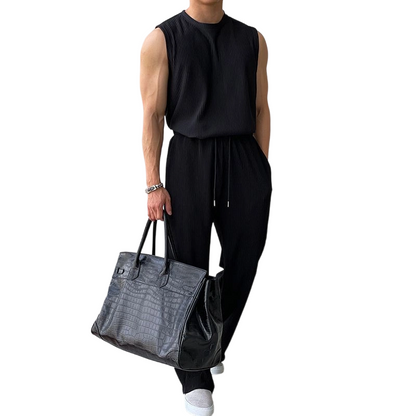 Herren- Tanktop- und Hose-Set mit lockerer Passform