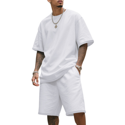 Herren Casual Zweiteiler – T-Shirt & Shorts Set