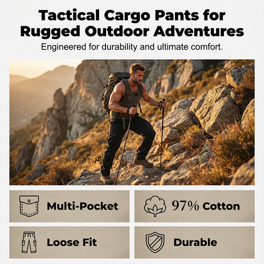 Platz für alles, bereit für alles.Men's Cotton Cargo Tactical Pants