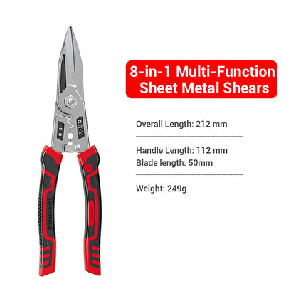 🔧✨ 50% RABATT! 8-in-1-Abisolier- und Crimpzange aus Edelstahl – Präzises Abisolieren, Crimpen & Schneiden für Elektroarbeiten & DIY ⚡