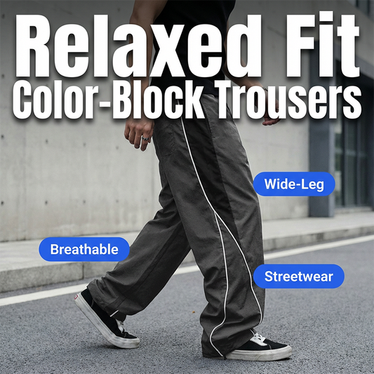 Herren Retro Seitenstreifen Weite Hose