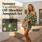 👗 50% RABATT! 🌸 Bohème Jumpsuit-Set mit Off-Shoulder & Vintage-Print – Sommer-Traum – Fließend, luftig & perfekt für Festivals, Strand oder warme Urlaubsnächte ☀️