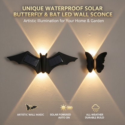 ⏳Limitiertes 50 % Rabatt⏰Wasserdichte LED-Wandleuchte mit Solarstromversorgung🦋💡