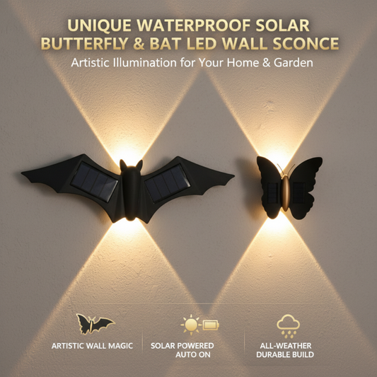⏳Limitiertes 50 % Rabatt⏰Wasserdichte LED-Wandleuchte mit Solarstromversorgung🦋💡